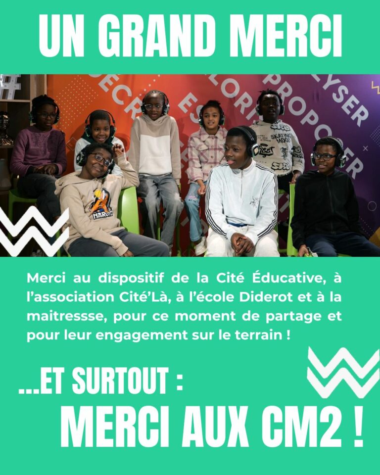 Dans le cadre de la Cité Éducative, la Fabrique d’Images Citoyennes et l’Association Cité’Là ont accompagné les jeunes de l’école primaire Diderot à la réalisation d’un podcast. Au programme jeux(7)