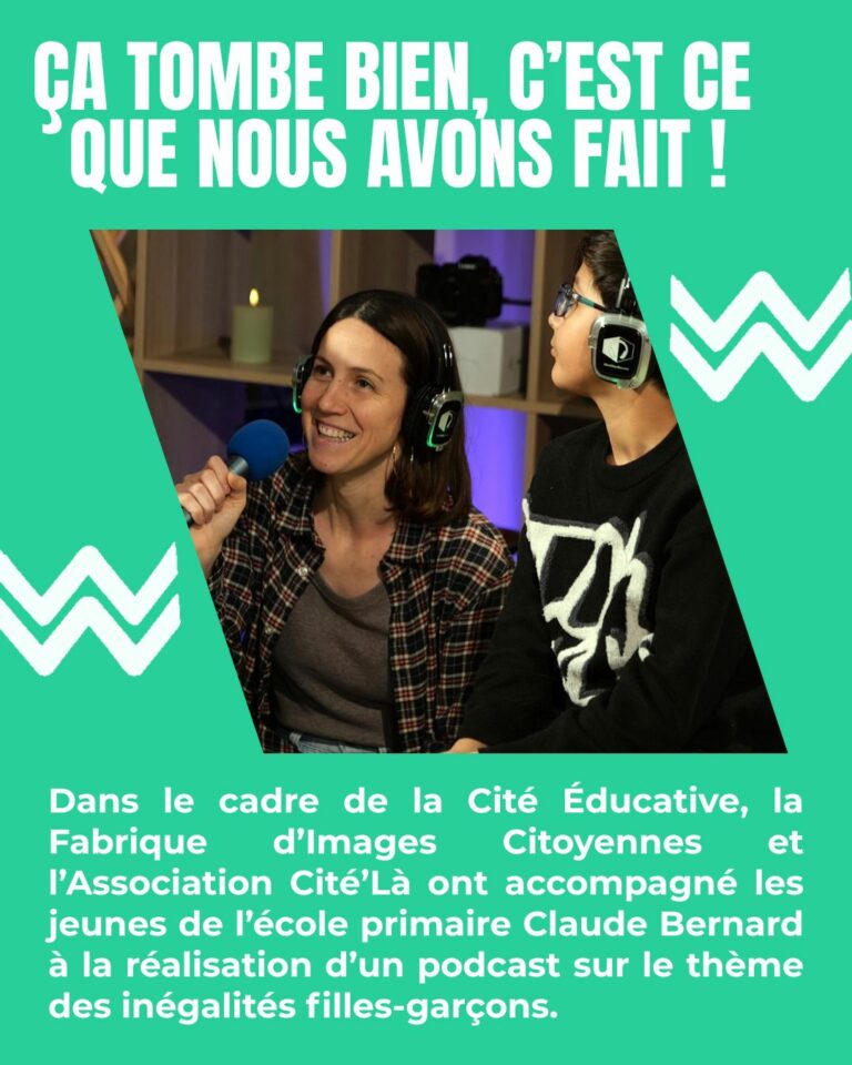 Dans le cadre de la Cité Éducative, la Fabrique d’Images Citoyennes et l’Association Cité’Là ont accompagné les jeunes de l’école primaire Diderot à la réalisation d’un podcast. Au programme jeux(9)